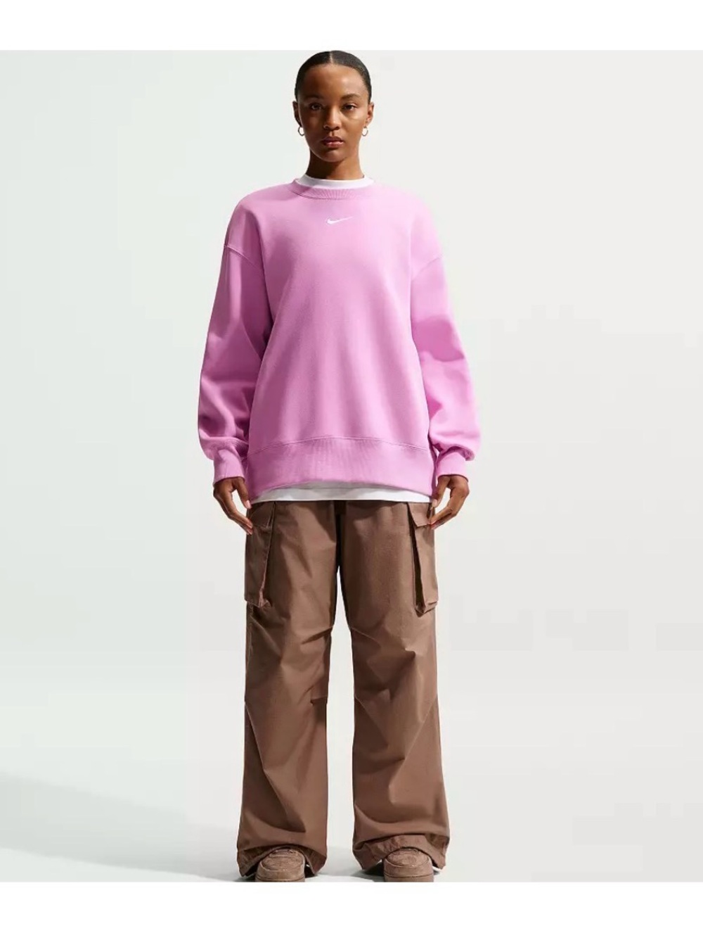 Nike Women's Sportswear Phoenix Fleece Oversized Sweatshirt - Picture 7 of 8